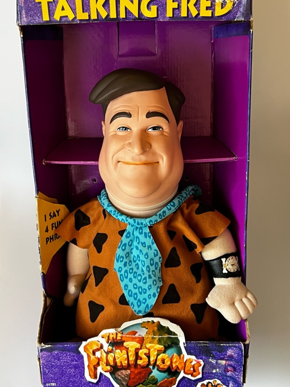 The Flintstones Talking Fred Action Figure-  1993 - John Goodman Mattel